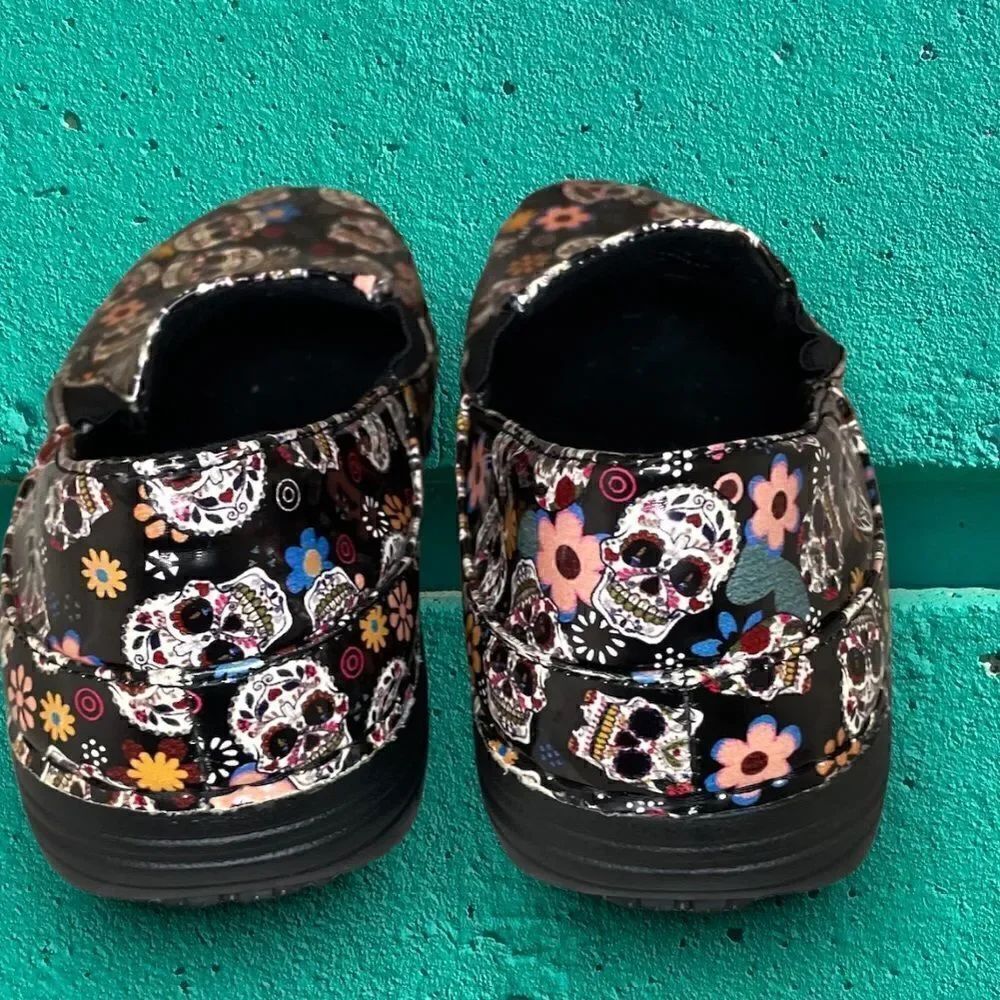 Spring Step Skull Slip On Mules - Picture 3 of 6